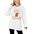 thumbnail image 2 of Women's Gameday Couture White USC Trojans Mind Games Oversized Long Sleeve T-Shirt, 2 of 6