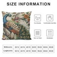 thumbnail image 5 of BCIIG Peacock Flowers Art Nouveau Graphic Decorative Cushion Throw Pillow Cover Short Plush High-Quality Home Furnishing 18x18in, 5 of 5