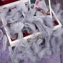 XmhyTop-A 100PCS Fake Goose Craft Feathers - Soft, Natural-Look Feathers for DIY Arts, Decor & Crafts-Grey