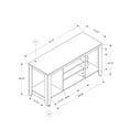 thumbnail image 3 of Miekor Furniture Tv Stand, 48 Inch, Console, Media Entertainment Center, Storage Shelves, Living Room, Bedroom, Brown Laminate, Contemporary, Modern 45346, 3 of 5