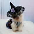 thumbnail image 5 of Adjustable Halloween Pet Witch Hat Cat Puppy Dog Halloween Party Cosplay Costume Headwear Accessories, 5 of 8