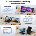 thumbnail image 6 of Laptop Screen Extender Dual Portable Monitor 15.6",FHD 1080P IPS USB-C Travel Monitor for 14-16.5" Laptops,Plug and Play Second Screen for Windows/Mac /Android/Switch/PS5/Xbox, 6 of 9