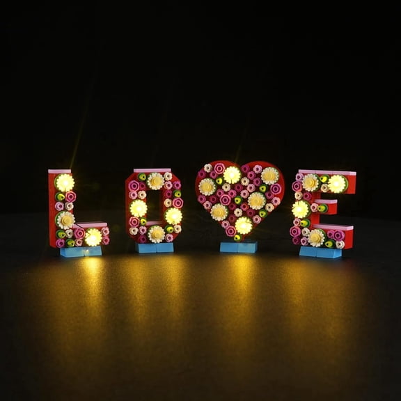 Light for Lego-40867 Seasons and Occasions Love Letters Building Blocks Model (Building Set NOT Included)