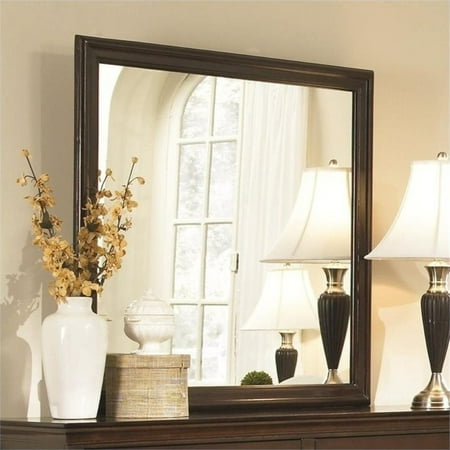 Tropical Island Dresser Mirror - Bowery Hill Square Dresser Mirror in Espresso