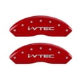 thumbnail image 3 of MGP 4 Caliper Covers Engraved Front & Rear i-Vtec Red finish silver ch Fits select: 2014 ACURA RLX TECH-AUDIO, 2016-2017 ACURA RLX ADVANCE, 3 of 6