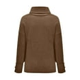 thumbnail image 5 of GBSYEWXS Sweaters For Women Daily Wear Comfortable Pullover Long Sleeve High Neck Solid Color Coffee Sweater, 5 of 8