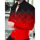 thumbnail image 1 of Camisa de hombre Camisa occidental Patrón de cuadros Estampado Solapa Azul Púrpura Verde Caqui Exterior Calle Moda Diseñador Casual Suave, 1 of 6