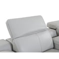thumbnail image 3 of Light Gray Italian Leather Modular Curved Five Piece Reclining Sectional, 3 of 3