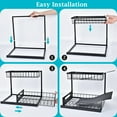 thumbnail image 4 of Cqxid Rack Under $30 Under Sink Organizer Pull Out Cabinet Organizer 2 Tier Slide Out Sink Shelf Cabinet Storage Shelves Under Sink Storage For Kitchen Bathroom Cabinet, 4 of 8