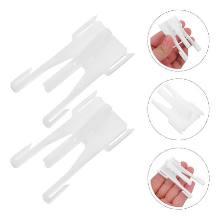 OULII 20Pcs White Plastic Curtain Track Roller Hooks with Adjustable Design for Home