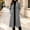 Gray, variant on IUYRTFE Women's Long Lapel Collar Coat Casual Solid Color Overcoat with Pockets