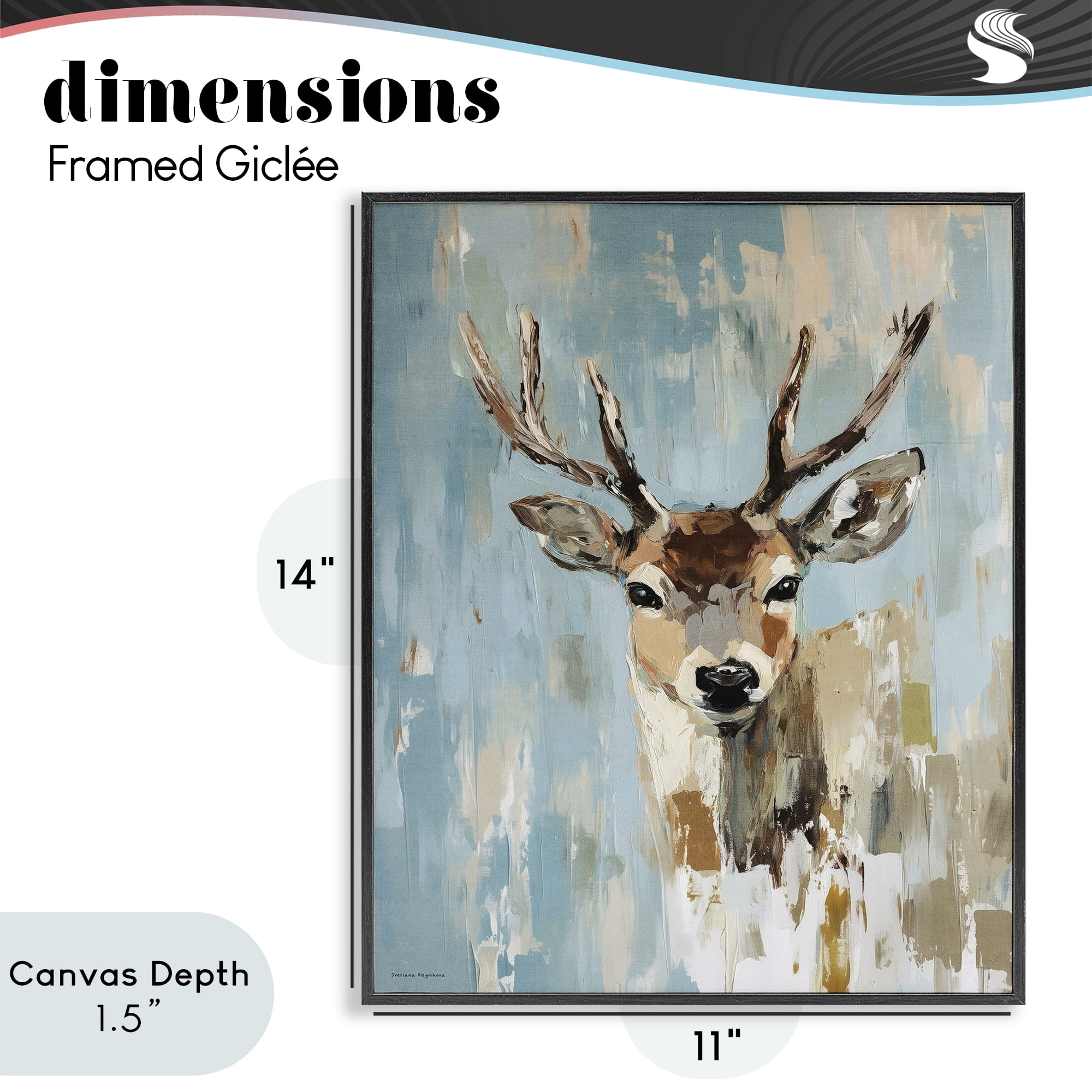 Stupell Industries Echoes Of The Wild Black Framed Giclee Art, design by Svetlana Aleynikova