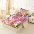 thumbnail image 2 of Erosebridal Cute Easter Bunnies Kid Twin Sheet Sets, Flower Floral Bedding, 3pcs, 2 of 5