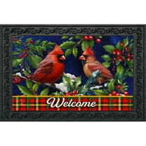 Briarwood Lane Cardinal and Holly Doormat
