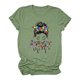 thumbnail image 4 of Gibobby Playera de Manga Corta con Cuello Redondo Mujeres Casual Impreso Top Camisa Cuello Redondo Manga Corta Tops Suelta Casual Túnica Top Blusa(Verde,M), 4 of 5