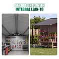 thumbnail image 6 of Clouddwell Metal Storage Shed with Hardtop Pergola 10x6 ft 2-in-1,57 Sq. Ft Outdoor Tool Shed for Backyard, 6 of 8