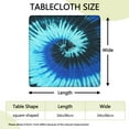 thumbnail image 2 of Colorful Tie Dye Pattern Square Fitted Tablecloth with Elastic Edge,Square Table Cover,Washable Elastic Table Cover for Home Kitchen Party Decor 34"x34", 2 of 6