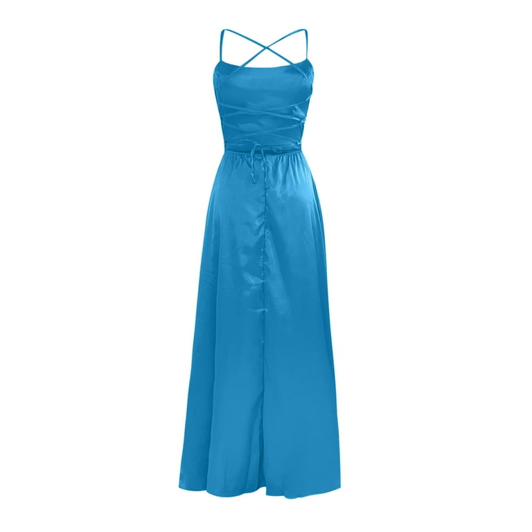 LYXSSBYX Homecoming Dresses for Women Women's Solid Color Off Back Strap  Long Dress Slim Off Shoulder Evening Dress - Walmart.com