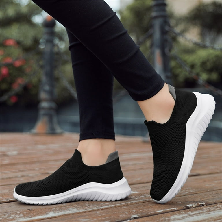 Mens Sock Walking Shoes Casual Sneakers Breathable Soft Slip On Trainers  Sports