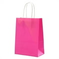 thumbnail image 2 of Oleegame 2 Pcs 4 Pcs Sac en Papier Kraft Sac Cadeau Sac de Courses Coloré Rose, 2 of 3
