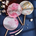 thumbnail image 2 of Vintage Round Printed Fan Chinese Dance Classical Costume Palace Hanfu Round Fan Translucent Ancient Style, 2 of 7