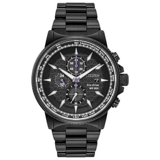 Citizen Eco-Drive Men's Sport Casual Black Stainless Steel Watch