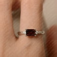 thumbnail image 4 of Garnet ring, January birthstone ring, white gold, anniversary ring for women, 4 of 4
