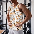 thumbnail image 5 of Lsque Cute Dog Pattern Mens Tank Tops Muscle Athletic Quick Dry Sleeveless Workout Fitness T Shirts Beach Tank Top, Loose-fit Sleeveless Shirt for Men-3X-Large, 5 of 7