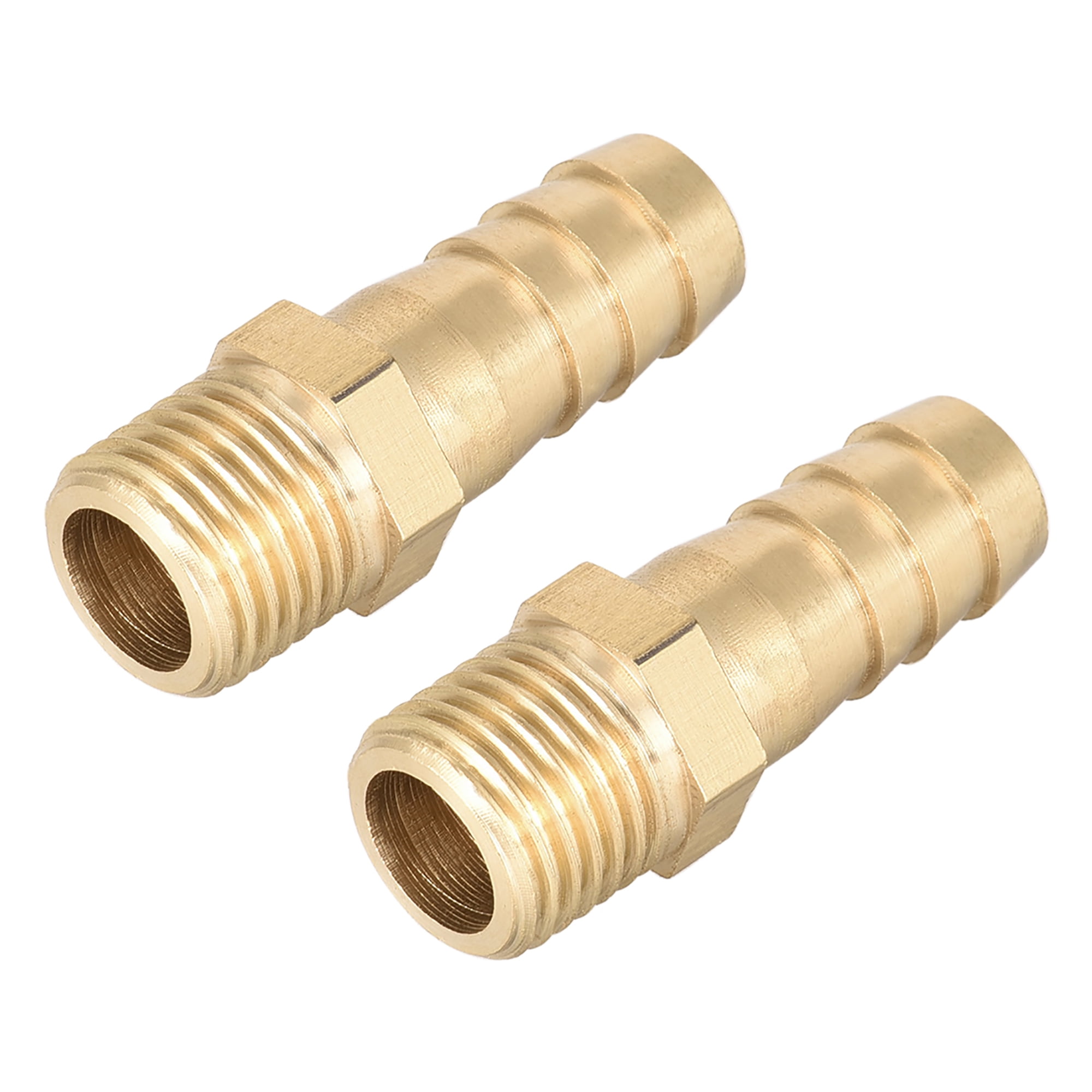 Brass Fitting Connector Metric M12x1.25 Male to Barb Hose ID 10mm 2 pcs