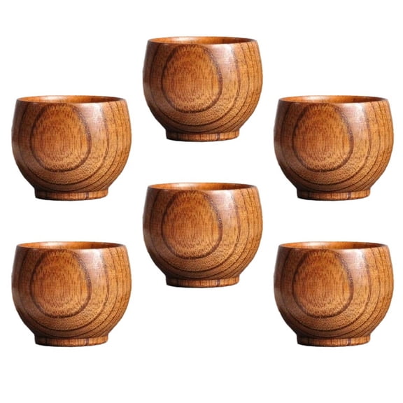 Set of 6 Natural and Healthy Beverages Cups Delicate Cups Unique Water Cups for Relax Atmosphere