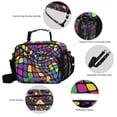 thumbnail image 3 of FORMRS Student Insulated Lunch Bag with Shoulder Strap Reusable Cooler Box for School, Colorful Psychedelic, 3 of 9