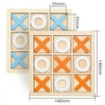 thumbnail image 3 of Strategic Wooden Xo Puzzle, Wood Tic Tac Toe Game Enhances Logical Development For Kids, Quick-Thinking Challenge For Indoor Outdoor Fun (14X14Cm), 3 of 3