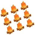 thumbnail image 1 of OUNONA 9 Pcs Resin Campfire Ornaments Fake Fire Logs Multi Waterproof For Garden Decor, 1 of 8