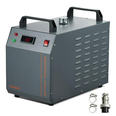 SKYSHALO CW-3000 Industrial Water Chiller, 80W, Air-Cooling System with 12L Tank, 12L/min Flow, Ideal for Laser Engraver Cooling
