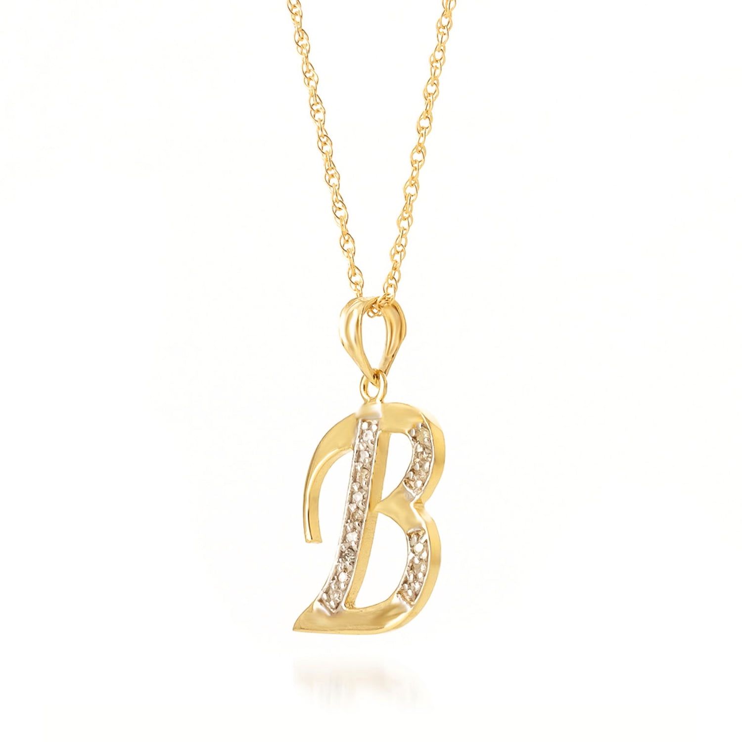 Galaxy Gold 14K Solid Gold Natural Diamond Pendant Necklace for Women - Yellow Gold Fine Jewelry