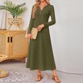 thumbnail image 7 of Cyglowse Spring Long Sleeve Comfortable Loose Maxi Dresses for Women 2026 Elegant Classy Winter Wedding Guest Dress Dark Green S, 7 of 7