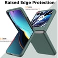 thumbnail image 6 of for Motorola Razr+ 2023 Case with Integrated Glass Screen Protector, Slim Matte Hard PC Back Cover Scratch-Resistant Full Coverage Phone Case for Moto Razr Plus 2023 - Green, 6 of 6