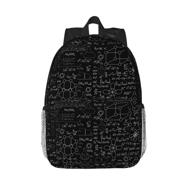 Lukts Chemistry Formulas 3 Pattern 15 Inch Student Backpack, Waterproof Laptop Backpack with Adjustable Shoulder Straps, Lightweight Travel, Campus Backpack, Unisex