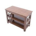 thumbnail image 3 of Modern Shoe Bench Entryway Storage Bamboo Coffee Shelf Rack Hallway Furniture, 3 of 9