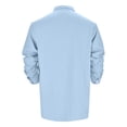 thumbnail image 5 of Men's Solid Stripe Casual Basic Shirts Tops Breathable Long Sleeve Button Up Lapel Slim Male Clothing, 5 of 7