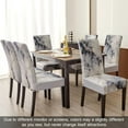thumbnail image 2 of Pattern Chair Covers for Dining Room Set of 6, High Stretch Removable Washable Parsons Chair Slipcover for Home Party Hotel Wedding Ceremony (Gray Marble,6PCS), 2 of 6