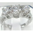 thumbnail image 2 of HOOUN Gorgeous Women 925 Silver Filled Wedding Band Ring Oval Cut Cubic Zircon Sz 6-10-#13-5, 2 of 7