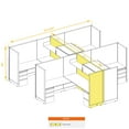 thumbnail image 5 of Modular Office Desk Furniture 67H 4pack Cluster Powered Cubicles, 5 of 5