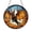 Acrylic 3.5 Inch, variant on Wild Bat Faux Stained Glass Window Cling, Glossy Double Sided Translucent Decorative Night Window Decal for Home