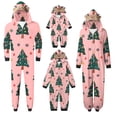 thumbnail image 5 of Penkiiy Matching Christmas Onesie Pajamas for Family, Hooded One Piece Vacation PJs, Cute Printed Holiday Loungewear S Pink, 5 of 6