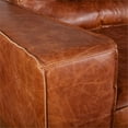 thumbnail image 6 of World Interiors Chiavari Leather Upholstered Sofa in Vintage Cognac Brown, 6 of 8