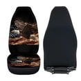 thumbnail image 4 of ZIATUBLE American Flag Car Seat Covers Sets Soft Front Seats Protector 2 Pcs Anti-Slip High Back Saddle Blankets Fit for SUV Sedan Van Automotive Interior Accessories for 4th of July, 4 of 7