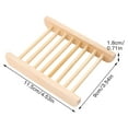 thumbnail image 3 of Mefallenssiah Porte-Savon Portable en Bois Naturel Plateau de Rangement pour Douche de Bain, 3 of 9