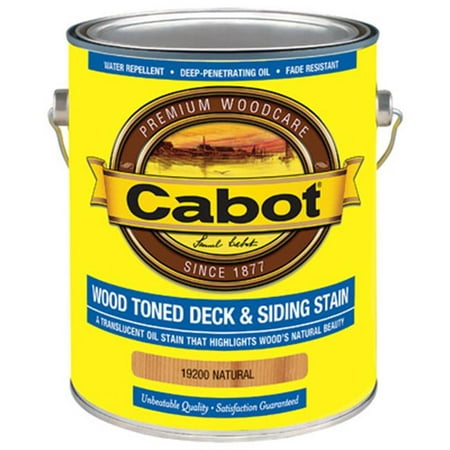 Cabot Samuel 19200-07 Gallon Natural VOC Wood Toned Deck & Siding Stain - Pack of (Best Way To Get Wood Stain Off Hands)