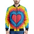 thumbnail image 4 of Chaqueta con estampado de arcoíris giratorio para hombres y mujeres, colorida chaqueta con cremallera de gran tamaño informal de manga larga con estampado 3D, abrigo, blusas de calle, 4 of 4
